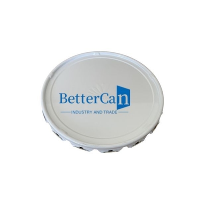 Купить White Flower Lug Lid With Cluring 0.35mm OEM Lid For Tin Pail 0.38mm Thickness online manufacture