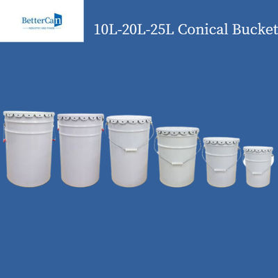 Белое ведро ведра 20L, Stackable стальной барабан 20 литров со стальной ручкой