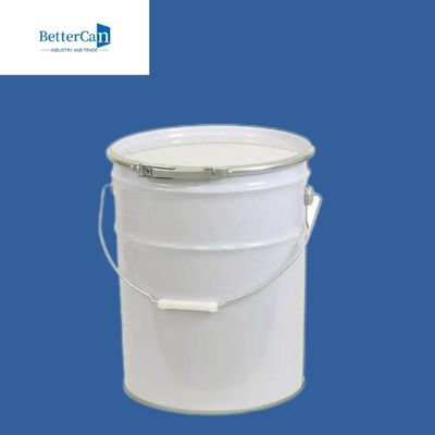экстерьер ведра краски металла круга 20L белый с крышкой металла