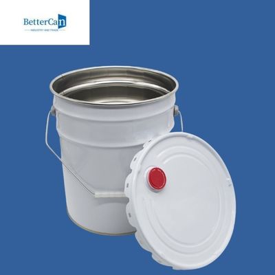 экстерьер ведра краски металла круга 20L белый с крышкой металла