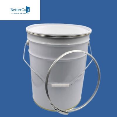 экстерьер ведра краски металла круга 20L белый с крышкой металла
