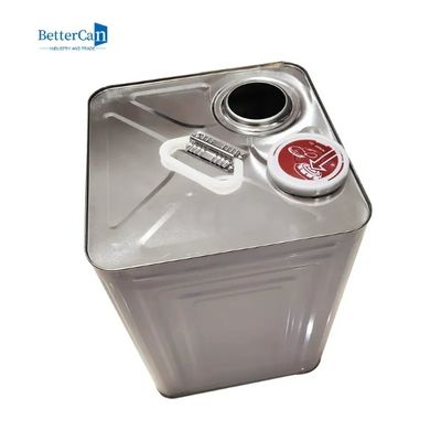 Квадратный контейнер масла олова жестяной коробки 20L Tinplate с крышкой давления