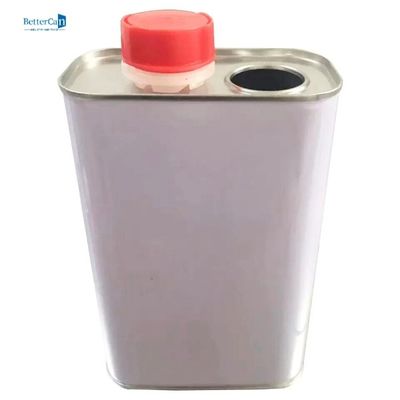 контейнеры L105*W60*H180 олова металла плоского уплотнения 1L квадратные с крышкой винта