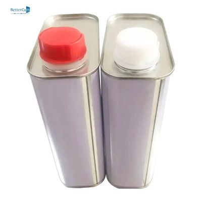 контейнеры L105*W60*H180 олова металла плоского уплотнения 1L квадратные с крышкой винта