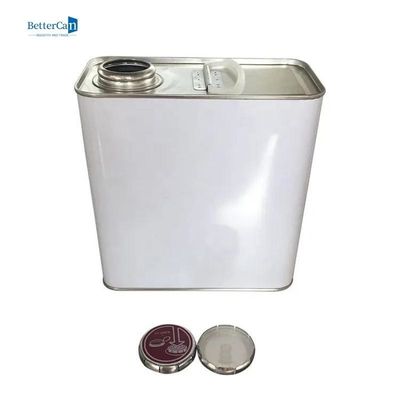 Квадрата жестяной коробки 2L крышки давления олово краски квадратного пустое для химиката растворителя