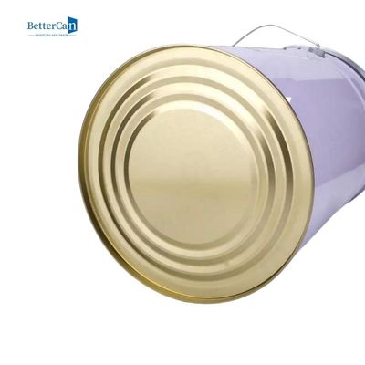 Внутреннее ведро Tinplate золота, устойчивое белое ведро ведра 5 галлонов