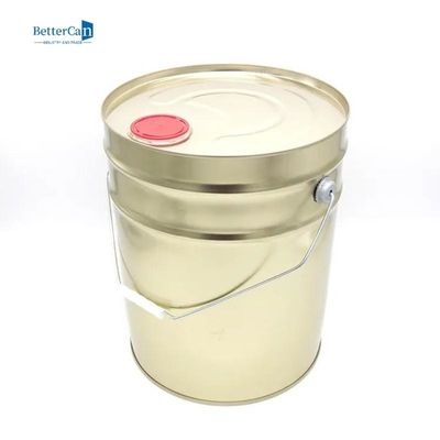 Ведра 5 галлонов золота пустые, круглое ведро ведра олова 20L