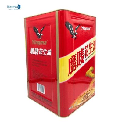 консервная банка пищевого масла жестяной коробки оливкового масла 18L квадратная с лить Spouts