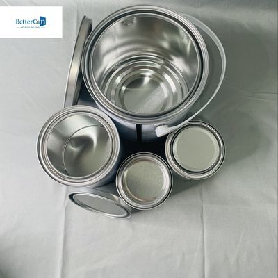 4 литровый круглый оловянный ведро деревянное покрытие пакет 1 галлон OEM пустые баночки краски
